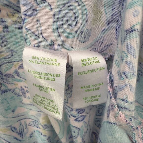 Lilly Pulitzer Button Down Pajama Top Collared Monkey Pattern Preppy Long Sleeve - Picture 5 of 7